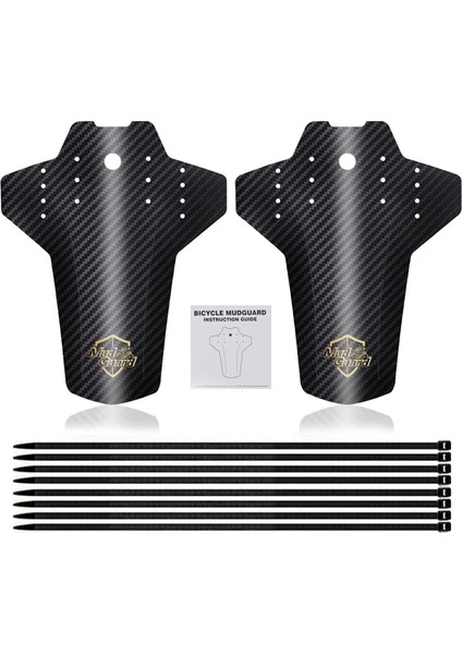 Altın Yansıtıcı Tarzı 2 Adet Yansıtıcı Bisiklet Çamurlukları Ön Arka Lastik Tekerlek Çamurlukları Karbon Fiber Çamurluk Mtb Bisiklet Yol Bisikleti Düzeltme Dişli Aksesuarı (Yurt Dışından)