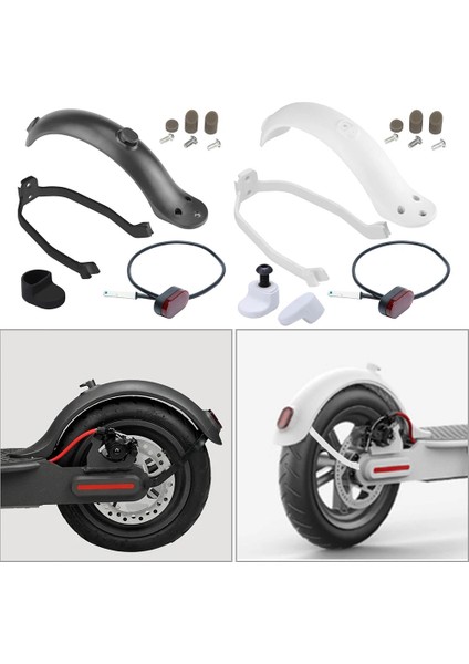Siyah Stil Xiaomi Mijia Pro Elektrikli Scooter Için Dayanıklı Scooter Çamurluk Arka Arka Lambalı Arka Korumalı Lastik Sıçrama Çamurluk (Yurt Dışından) indirimleri