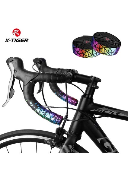 X-DCCD-0203 Stili X-Tıger Gidon Bandı Yol Bisikleti Kavrama Bisiklet Aksesuarları Bar Bandı Profesyonel Bisiklet Sönümleme Titreşim Önleyici Sargı Bar Bandı (Yurt Dışından)