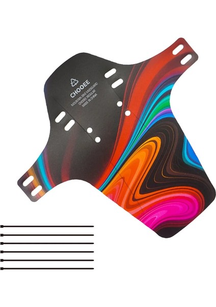 Kuzey Işıkları Tarzı Chooee Bisiklet Çamurluğu, Mtb Yol Bisikleti Frontrear Evrensel Çamurluk Uyumlu, 1 Adet (Yurt Dışından)