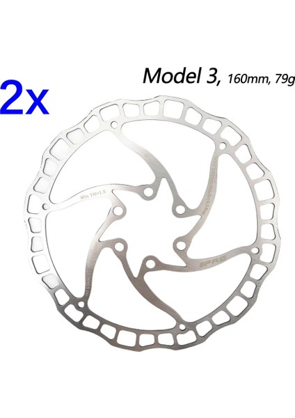 2 Adet 160 Gümüş M3 Stili Iııpro Bisiklet Disk Fren Yağı Kaygan Paslanmaz Çelik Mtb Yol Bisikleti Gökkuşağı Hafif 6 Cıvata G3 Merkez Rotor Ipro (Yurt Dışından)