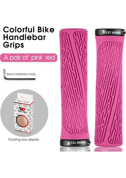 Pembe Bir Stil Yumuşak Kauçuk Bisiklet Sapları Bmx Mtb Yol Bisikleti Grockproof Kaymaz Gidon Kapağı Ergonomik Bisiklet Gidon Aksesuarları (Yurt Dışından)