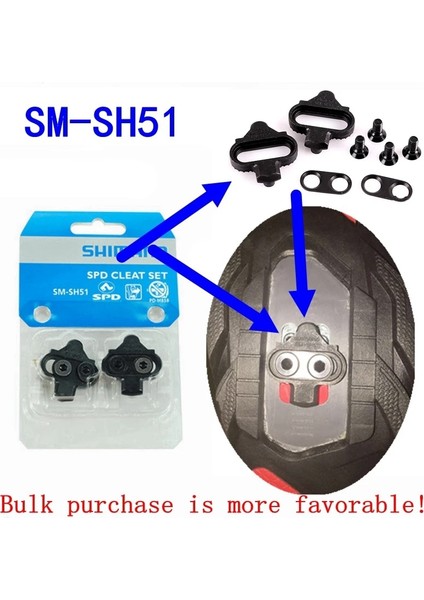 SM-SH56 1 Çift Stil Yeni Spd SM-SH51SM-SH56 Pedal Serbest Bırakma Somunu, Dağ Bisikleti Bisiklet Ayakkabıları Için Kullanılan Cleat Kiti, Bisiklet Parçaları SH51 Cleat (Yurt Dışından)