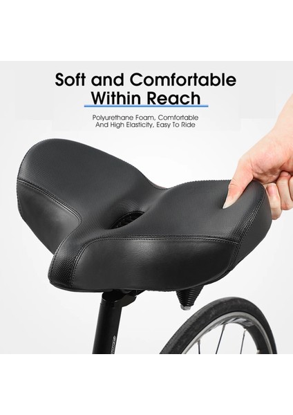 Siyah Stil Büyük Yol Bisiklet Eyerleri Nefes Alabilir Kaymaz Mtb Koltuk Kalınlaşmak Genişletin Yumuşak Içi Boş Yastık Bisiklet Aksesuarları Bisiklet Parçaları (Yurt Dışından) fiyatları