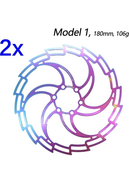 2 Adet 180 Model 1 Stil Iııpro Bisiklet Disk Fren Yağı Kaygan Paslanmaz Çelik Mtb Yol Bisikleti Gökkuşağı Hafif 6 Cıvata G3 Merkez Rotor Ipro (Yurt Dışından)