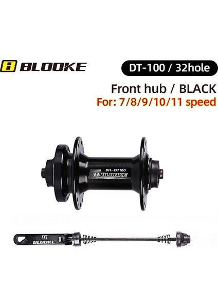 Siyah Ön Göbek Stili Blooke DT100 Bisiklet Topu Hub Delik Disk Fren Eed Ön Arka Mtb Bisiklet Burcu Hızlı Bırakma Kol Küp (Yurt Dışından)