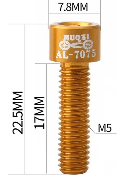 Mavi Stil Hssee Resmi Otantik 6 Parçalı Vidalı Yüksek Li Alüminyum Alaşımlı M5 * C Mtb Vidalı Bisiklet Bisiklet Aksesuarları (Yurt Dışından)