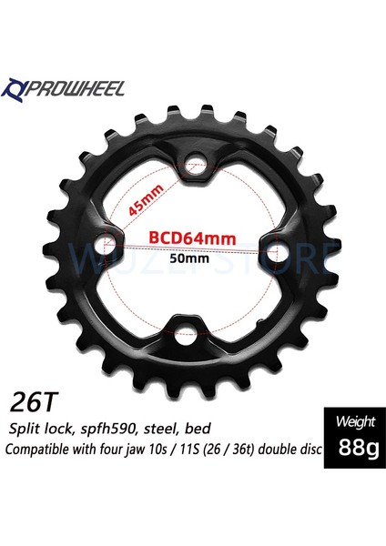 26T SPFH590 Stili Prowheel Bcd Dağ Bisikleti Çift Dişli Aynakol Dişli Mtb Bisiklet Aynakol Aksesuarı (Yurt Dışından)