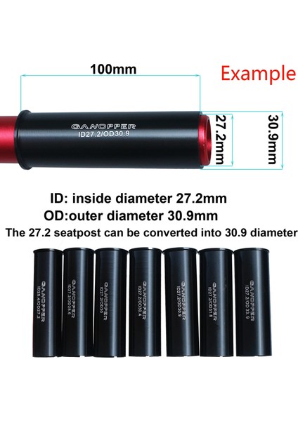 25,4 Ila 30,9 Stil Bisiklet Seatpost Shim Dönüştürmek Bisiklet Seat Post Burç Tüp Adaptörü Redüktör (Yurt Dışından) indirimleri