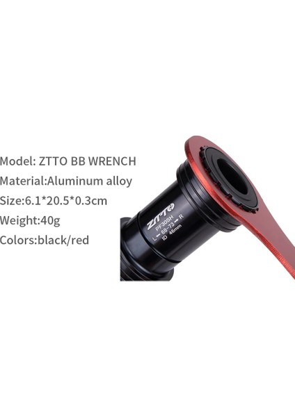 Dub Anahtarı Siyah Stil Ztto Alt Braket Anahtarı Dub Aracı BB91 BB109 BB86 BBF30SH Alt Braket BB51 BB71 Bb Aracı Siyah Kırmızı Alüminyum Alaşım (Yurt Dışından)