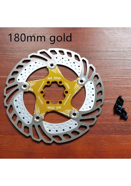 Altın 180MM Tarzı Dh Mtb Dağ Bisikleti Soğutma Fren Rotorları Yokuş Aşağı Yüzer Bisiklet Freni Altı Çivi Diski (Yurt Dışından)