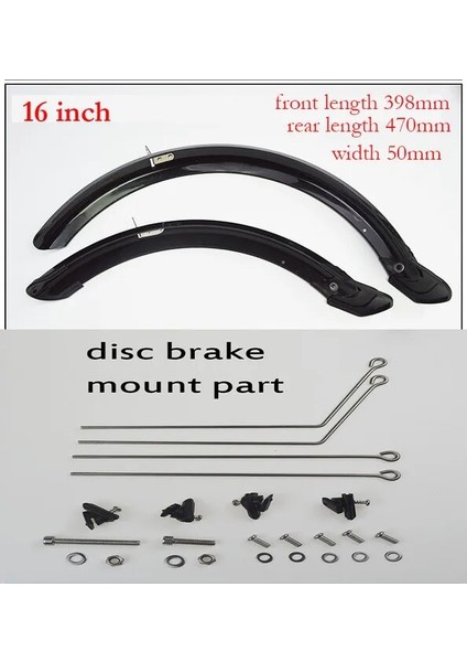 16 Diskli Fren Stili Bisiklet Çamurluğu Katlanır Bisiklet Çamurluk Mtb Çamurluk Kanatları Dağ Yol Bisikleti Ön Arka Çamurluk (Yurt Dışından)