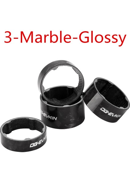 3-Mermer-Parlak Tarzı Og-Evkın Cs- Karbon Bisiklet Paspayı Seti Ud Mattek Parlak Karbon Paspayı Kulaklık Ara Parçası Mtb Yol Bisikleti Paspayı Kiti (Yurt Dışından)