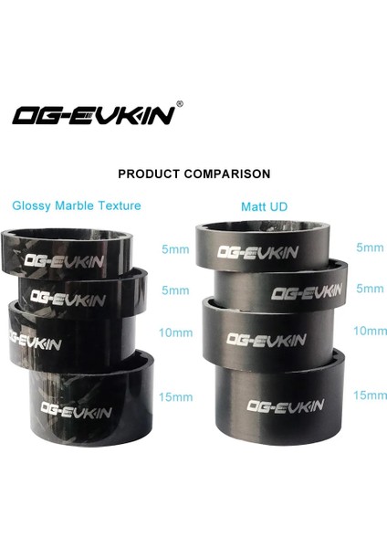 3-Mermer-Parlak Tarzı Og-Evkın Cs- Karbon Bisiklet Paspayı Seti Ud Mattek Parlak Karbon Paspayı Kulaklık Ara Parçası Mtb Yol Bisikleti Paspayı Kiti (Yurt Dışından) modelleri