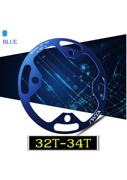 Mavi 32T-34T Stili Vxm Dağ Bisikleti Krank Protectbcd Aynakol Koruma Kapağı Bisiklet Aynakol Koruma Aynakol Aksesuarları (Yurt Dışından)