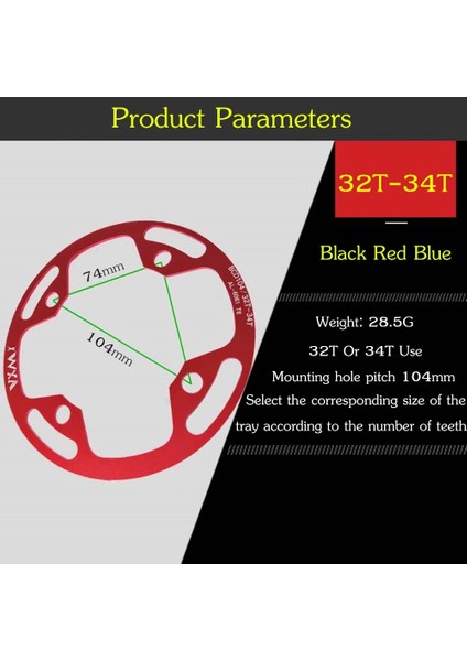 Mavi 32T-34T Stili Vxm Dağ Bisikleti Krank Protectbcd Aynakol Koruma Kapağı Bisiklet Aynakol Koruma Aynakol Aksesuarları (Yurt Dışından) modelleri
