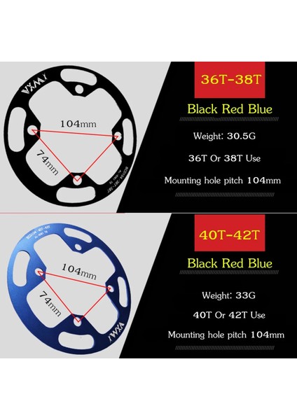 Mavi 32T-34T Stili Vxm Dağ Bisikleti Krank Protectbcd Aynakol Koruma Kapağı Bisiklet Aynakol Koruma Aynakol Aksesuarları (Yurt Dışından) indirimleri