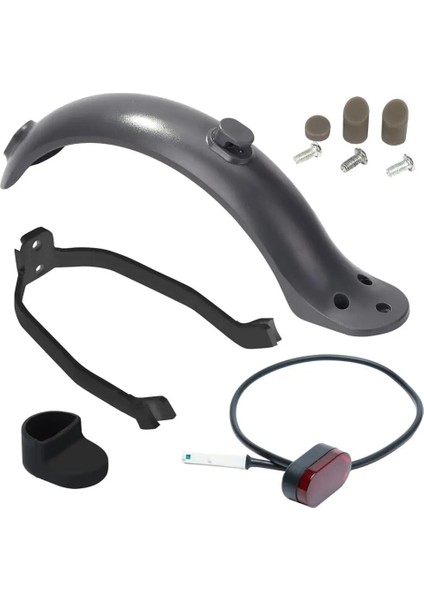 Gri Tarzı Elektrikli Scooter Arka Çamurluk Çamurluk Desteği Arka Lambası Seti Mooter Için Elektrikli Hafif Eleman Dekorasyonu (Yurt Dışından)