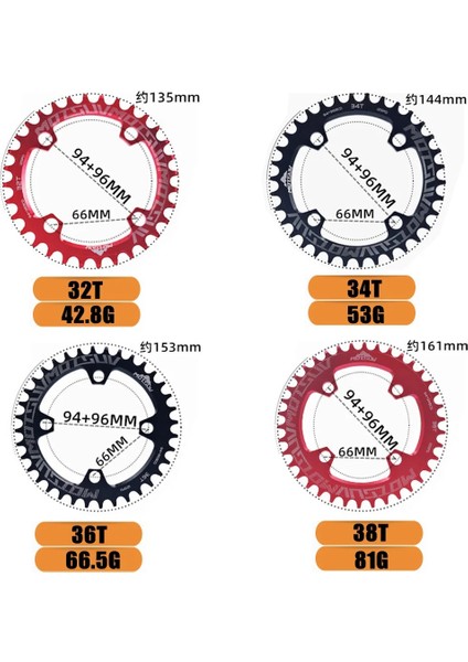 Oval 36T Siyah Stil Motsuv Bisiklet mm Krank T Aynakol Yuvarlakoval Bcd Mtb Aynakol Alıvıo Sramnx Gx X1 Krank Için (Yurt Dışından)