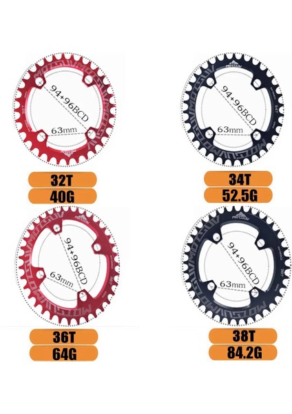 Oval 36T Siyah Stil Motsuv Bisiklet mm Krank T Aynakol Yuvarlakoval Bcd Mtb Aynakol Alıvıo Sramnx Gx X1 Krank Için (Yurt Dışından)