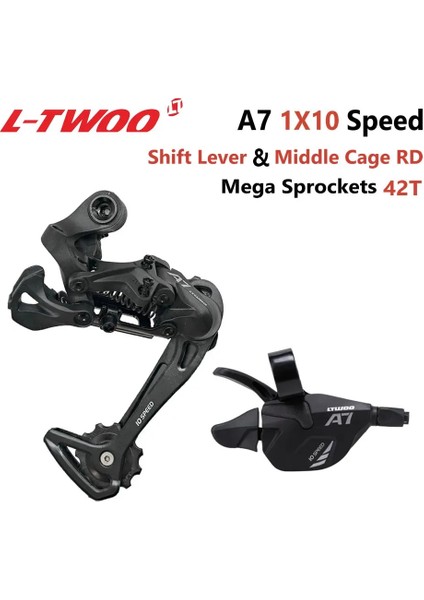 Vites Kolu Sağ Stil Ltwoo A7 1X10 Groupset Tetik Vites Kolu + Mtb Bisiklet 10 Vites Kaset Dişlileri Için Arka Attırıcı Ltwoo Groupset (Yurt Dışından)