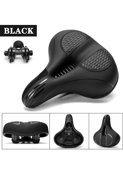 562 Siyah Stil Cycabel 3D Jel Bisiklet Eyer Koltuk Erkek Kadın Kalınlaşmak Mtb Yol Döngüsü Eyer Hollow Nefes Rahat Yumuşak Bisiklet Bisiklet Koltuğu (Yurt Dışından)