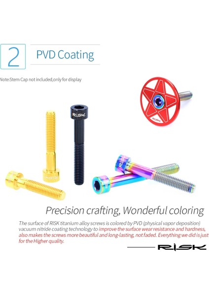 M6X35MM Altın Stili Rısk Titanyum Cıvatalar M6 x Alyan Anahtarı Mtb Yol Bisikleti Konik Başlı Vida Bisiklet Kulaklık Kapağı Sabitleme Cıvataları Gökkuşağı Altın (Yurt Dışından) modelleri