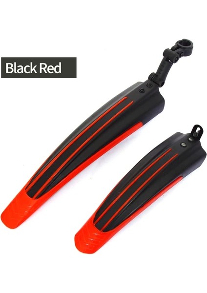 Siyah Kırmızı Stil Inç Bisiklet Evrensel Çamurluk Yol Bisikleti Dağ Bisikleti Çamurluk Yol Ön ve Arka Çamurluk Bisikletbisiklet Aksesuarları (Yurt Dışından)