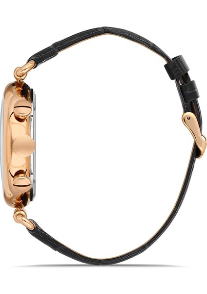 Rose Kaplamalı Siyah Kadranlı Multifonksiyonlu Erkek Kol Saati modelleri