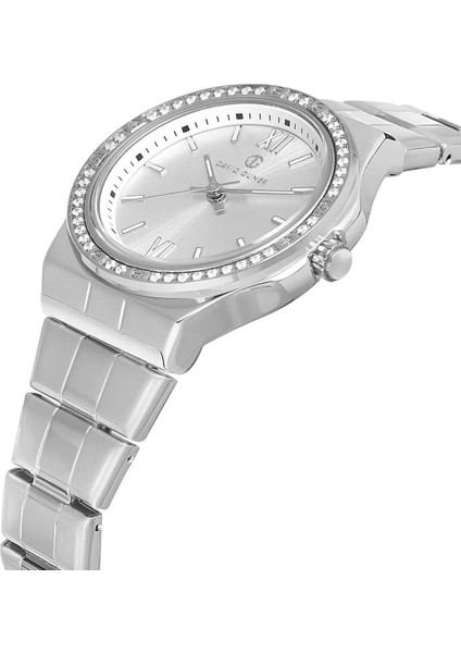 Gümüş Kaplamalı Taşlı Kadın Kol Saati fiyatları