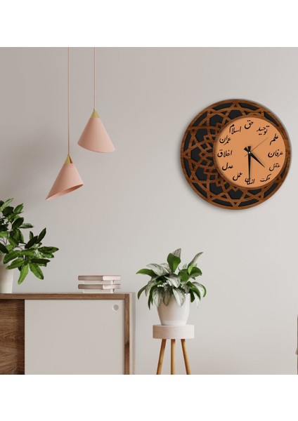 Gift Dekoratif 45CM Ahşap Duvar SAATI-160