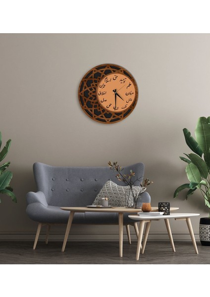 Gift Dekoratif 45CM Ahşap Duvar SAATI-160