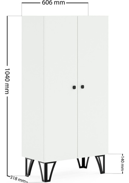 Dls3 Çok Amaçlı Dolap, Mutfak Dolabı, Banyo Dolabı, Kiler Dolabı - Beyaz