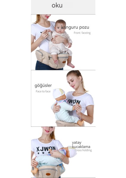 Fudingselection Çok Fonksiyonlu Bebek Taşıyıcı, Saklamalı Tekli Tabure, Bebek Bel Taburesi Askısı, Anne ve Bebek Ürünleri (Yurt Dışından)