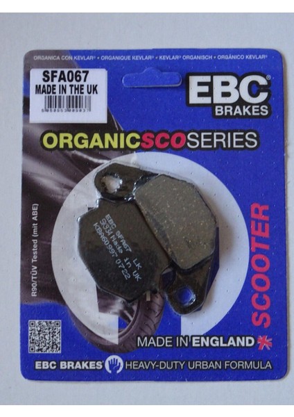 SFA067 2014-2024 Peugeot Django 125 Uyumlu Arka Fren Balatası Organik Balata fiyatları