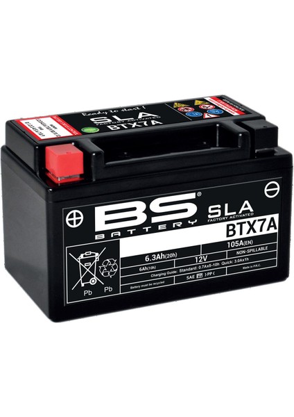 BTX7A Sla 2014-2018 Peugeot Django 150 Uyumlu Akü Jel Akü