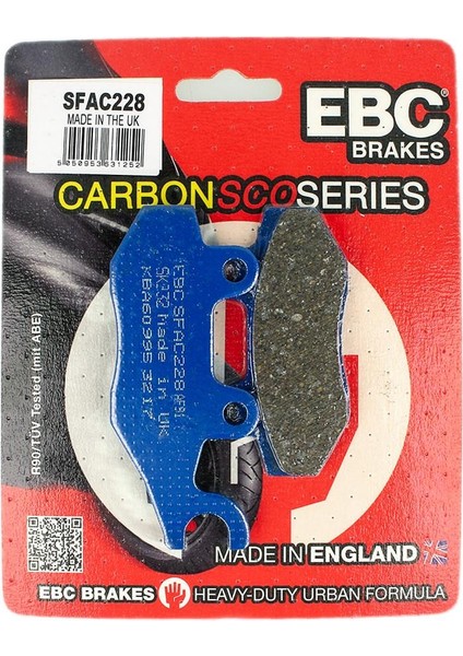 SFAC228 2007-2012 Peugeot Geopolis 250 Uyumlu Ön Fren Balatası (Nissin Kaliper) Karbon Balata
