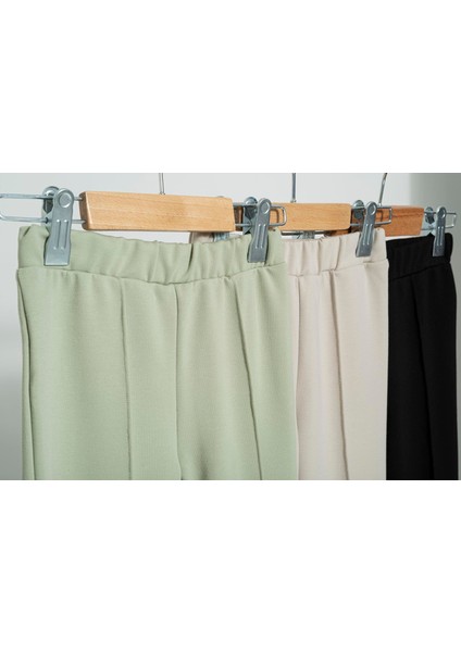 3'lü Çımalı Yeşil Taş Siyah Likralı İnterlok Tayt fiyatları