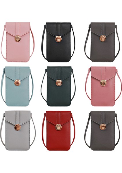 Adet Kadın Moda Kilit Crossbody Çanta Dokunmatik Ekran Pu Omuz Çantası Cep Telefonu Cep Cüzdan Kadınlar Için Crossbody Cep Telefonu Çantası (Yurt Dışından) modelleri