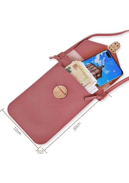 Adet Kadın Moda Kilit Crossbody Çanta Dokunmatik Ekran Pu Omuz Çantası Cep Telefonu Cep Cüzdan Kadınlar Için Crossbody Cep Telefonu Çantası (Yurt Dışından) indirimleri