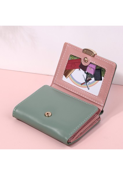Yeni Moda Kadın Cüzdan Kısa Bayanlar Kat Bozuk Para Cüzdanı Kadın Kart Sahibinin Küçük Kadın Çile Mini Debriyaj (Yurt Dışından)