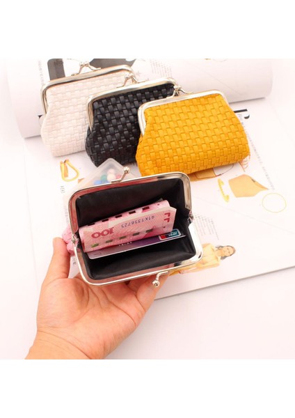 Kadın Bozuk Para Cüzdanı Küçük Dokuma Cüzdan Çile El Çantası Kimlik Kredi Banka Kartı Anahtarlık Kadın Akşam Parti Çantalar Para Çanta Klipsleri (Yurt Dışından)