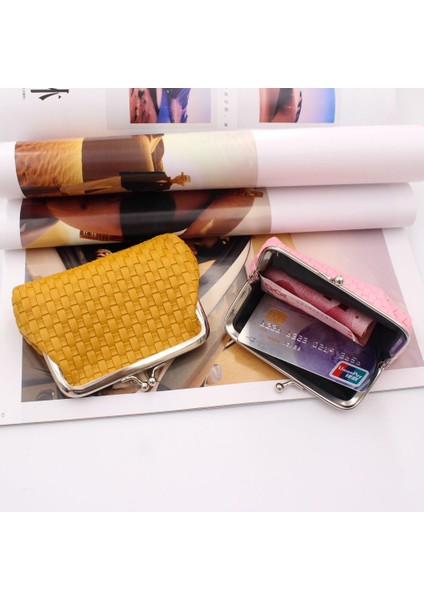 Kadın Bozuk Para Cüzdanı Küçük Dokuma Cüzdan Çile El Çantası Kimlik Kredi Banka Kartı Anahtarlık Kadın Akşam Parti Çantalar Para Çanta Klipsleri (Yurt Dışından) modelleri