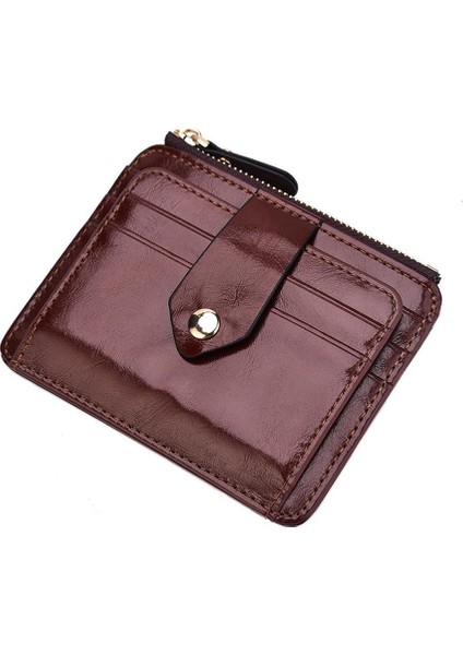 Retro Erkek Deri Kısa Cüzdan Nakit Kart Düzenleyici Mini Bozuk Para Cüzdanı (Yurt Dışından)