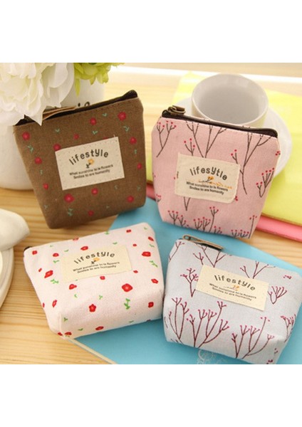 Retro Etnik Kanvas Çanta/moda Küçük Taze Çiçek Çanta/taşınabilir Fermuar Anahtar Kutu (Yurt Dışından) fırsatları