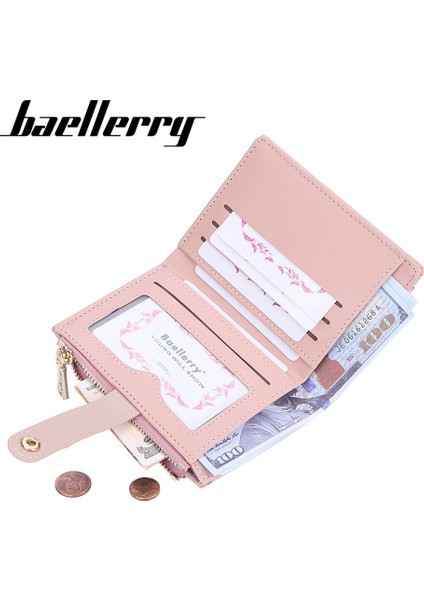 Baellerry Kadın Kısa Cüzdan Taş Şerit En Kaliteli Kart Tutucu Klasik Kadın Çanta Fermuar Cüzdan Kız Için (Yurt Dışından) fiyatları
