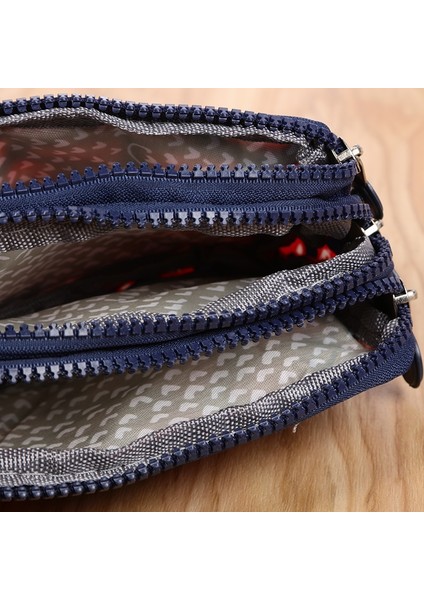 3 Fermuarlar Kadın Cüzdan Kanvas Kumaş Bayan Çantalar Moneybags Çiçek Bozuk Para Cüzdanı Debriyaj Bileklik Çanta Kız Cüzdan Çanta Billfold (Yurt Dışından) modelleri