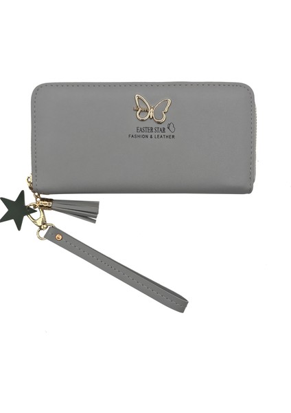 Kadınlar Için Lüks Moda Cüzdanlar 2022 Yeni Kelebek Uzun Cüzdan Pu Düz Renk Fermuarlı El Çantası Bayan Uygun Bozuk Para Cüzdanı (Yurt Dışından) fiyatları