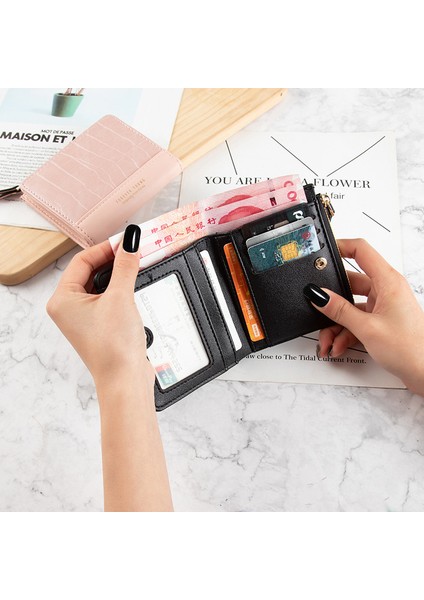 Küçük Kadın Cüzdan Kadın Timsah Desen Fermuar Bozuk Para Çantaları Lüks Tasarımcı Kart Sahibinin Debriyaj Bayanlar Para Çantaları Çanta (Yurt Dışından) fırsatları