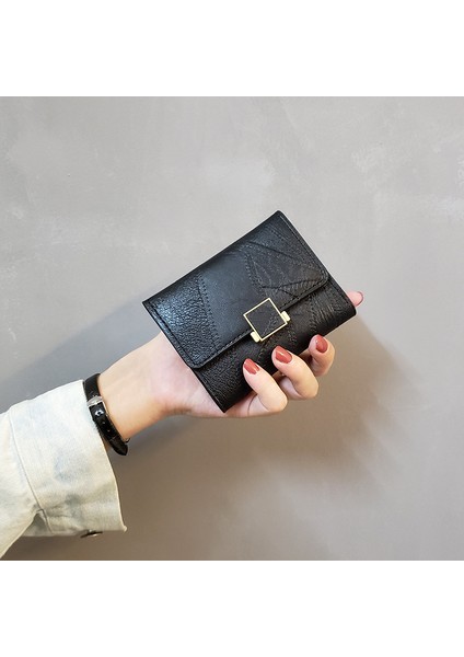 2021 Deri Kadın Cüzdan Çile Bayan Para Çantaları Küçük Çanta Kadın Üç Katlı Ince Cüzdan Para Kimlik Kartı Tutucu Çanta Çantalar Cep (Yurt Dışından)